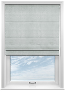 Odessa Velvet, Silver - Twist&Fit Roman Blind